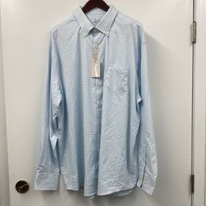 Men’s Peter Millar performance button down collar dress shirt